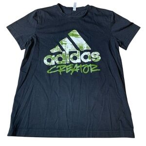 Adidas Creator CLIMALITE Black & Green Graphic Tee - Men's M / Women's L